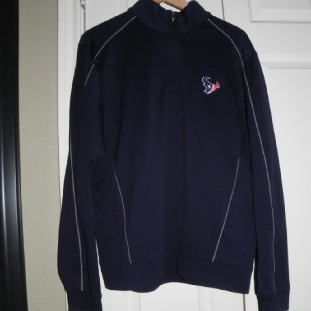 NFL 1/4 zip Men's Navy Houston Texans pullover L